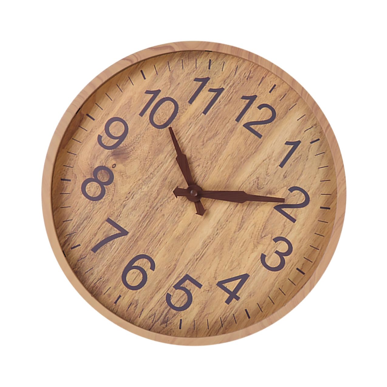 Stumme Wanduhr Holzimitat 12 Zoll Kunststoff Metall Weihnachten Feier