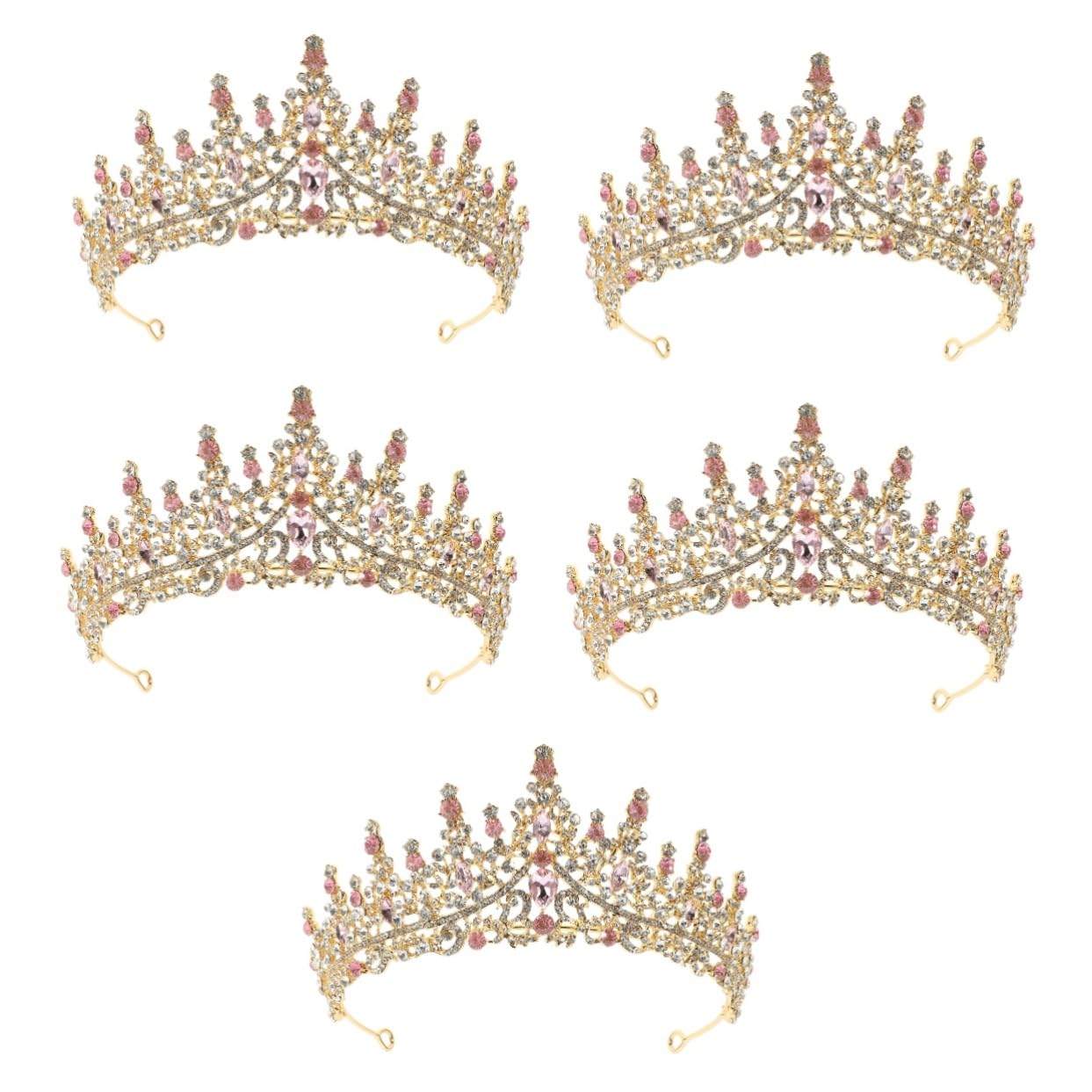 NOLITOY 5 Piezas nupcial niña boda tiara decoración de la boda tocados de novia tiaras de novia decoracion para bodas decoración retro tiara de cumpleaños de mujer tiaras para mujer