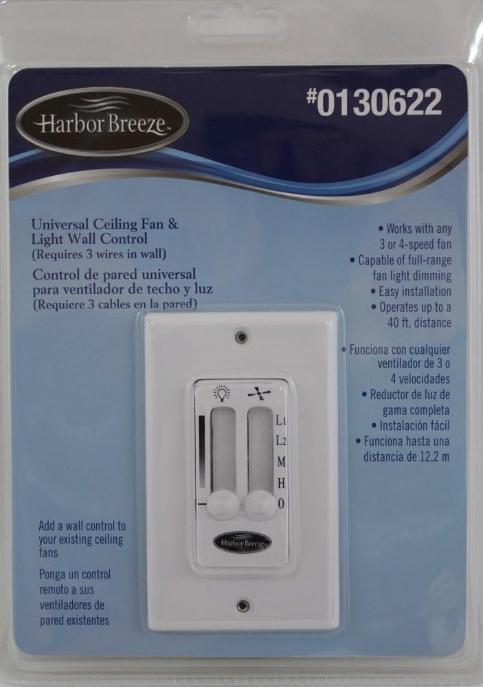 Harbor Breeze Universal Ceiling Fan & Light Wall Control #0130622