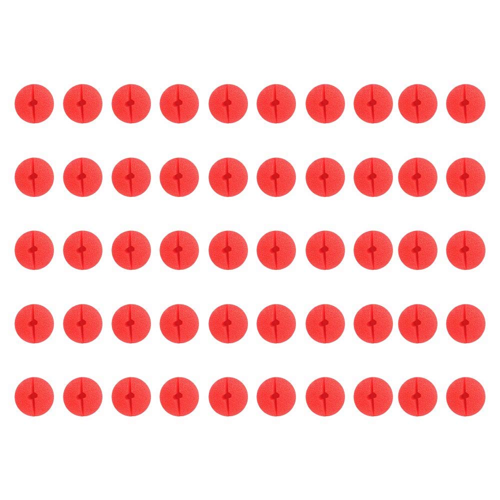 Tong Yue 50PCS Red Funny Circus Foam Clown Nose for Halloween Christmas Party Dress Up Cosplay