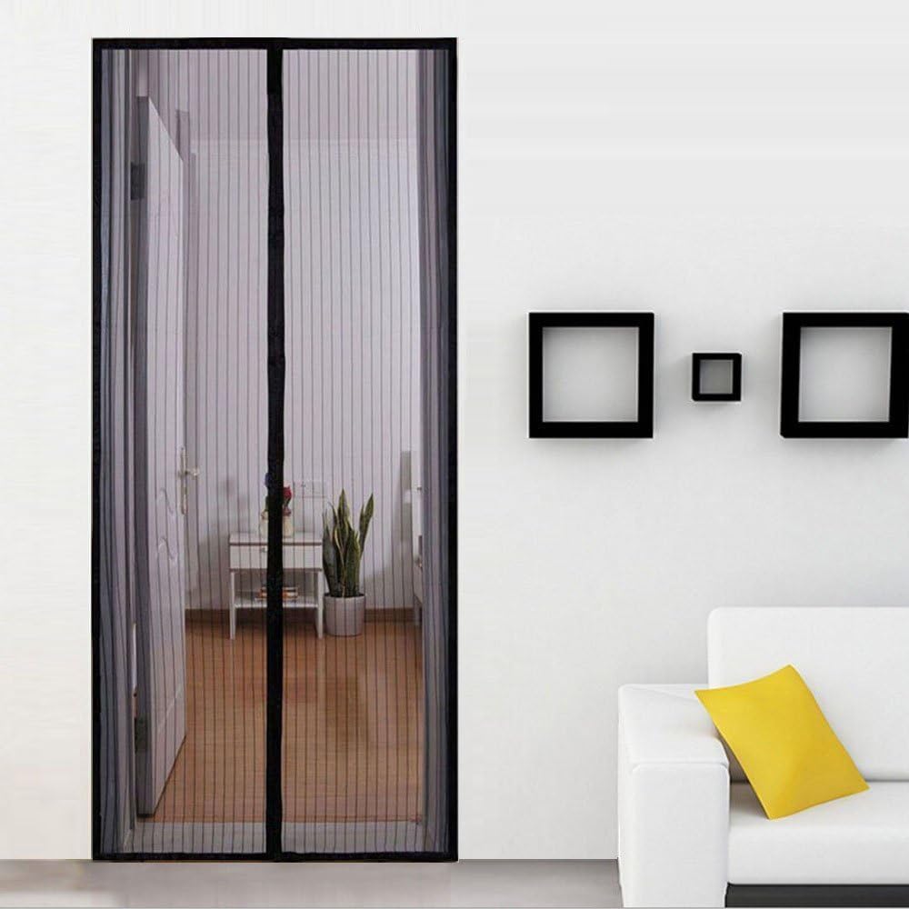 Mesh Screen with Magnetic Closure - SUMCOO Magnetic Screen Door Self-Sealing, Heavy Duty, Keeps Bugs Out Let Breeze in, Pet and Kid Friendly, for Front, Sliding Doors - 39 Inch x 83 Inch