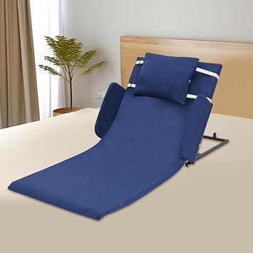 Electric Lifting Backrest for Bed, Power Lifting Backrest with Armrests Adjustable Electric Bed Back Rest Blue for Elderly Pregnant Women Patients
