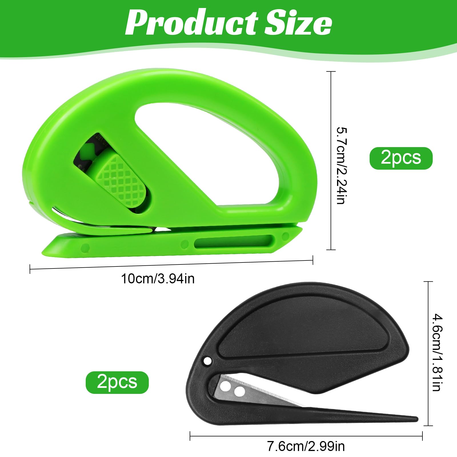 Nożyk do papieru prezentowego Schneider Wrapping Paper Cutter: 4 sztuki mini krajalnica do papieru z otwieraczem do listów, Gift Wrap Cutter na urodziny Boże Narodzenie papier do rękodzieła