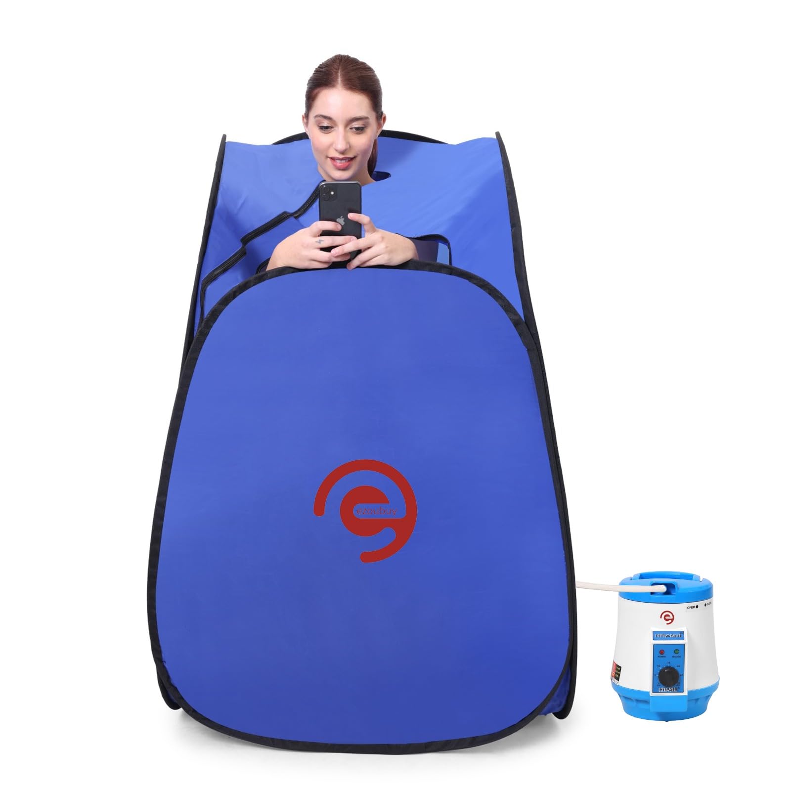 ezoubuy New Portable Steam Sauna Bath Panchkarma Swedan Machine for Health and Beauty Spa at Home- Blue(FREE 3 PIN WIRE EXTENSION)-image-44