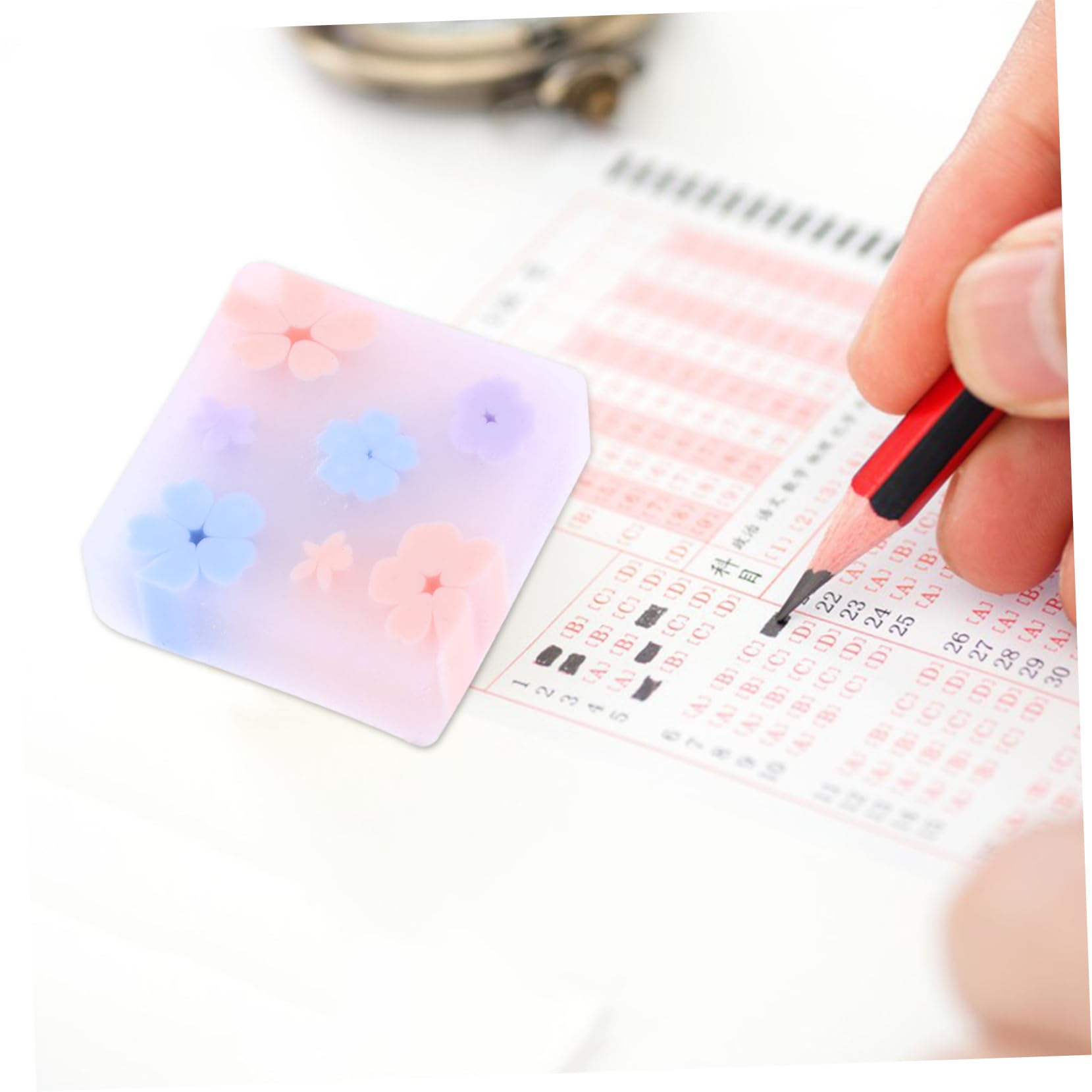 SHOWERORO 32pezzi Cute Jelly Erasers Multi-function Delicate Pencil Erasers for School and Office Supplies