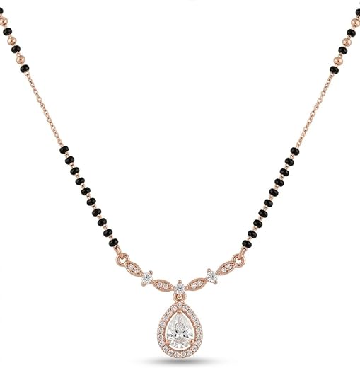 Zeraki Jewels Pragya Mangalsutra Rose Gold For Women