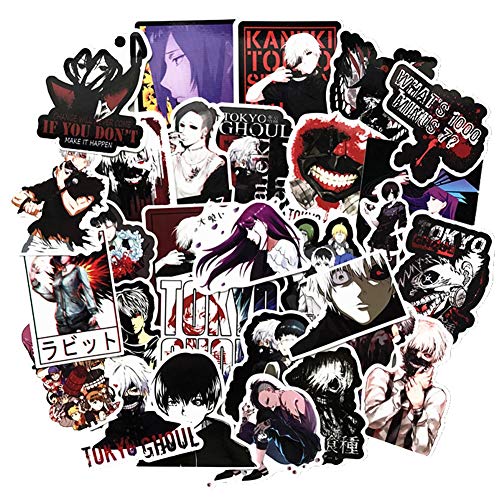 image for DuftGu Tokyo Ghoul Anime Sticker Pack of 50 Tokyo Ghoul Decals for Lap
