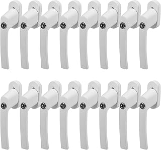 Sonnewelt 16x Abschließbar Sicherheitsfenstergriff, Fenstergriff Aluminium, kindersicherung mit Schloss in Stiftlänge 35mm, Fensterschloss gleichschließend mit Key, Fenstergriff Weiß