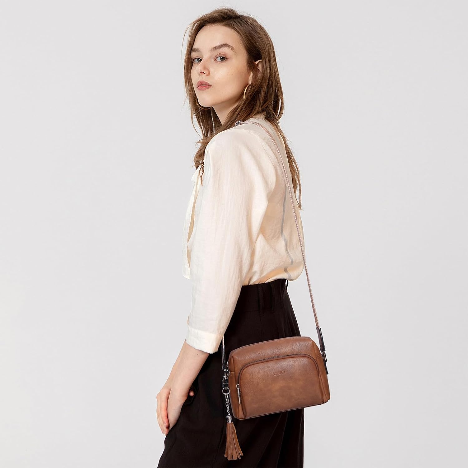 CLUCI Small Crossbody Bags for Women Purses for Women Cross Body Bag Crossbody Purse with Adjustable Wide Strap - Image 2