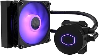 Cooler Master MasterLiquid ML120L RGB V2, Close-Loop AIO CPU Liquid Cooler, 120 Radiator, SickleFlow 120mm, RGB Lighting, 3rd Gen Dual Chamber Pump for AMD Ryzen/Intel LGA1200/1151