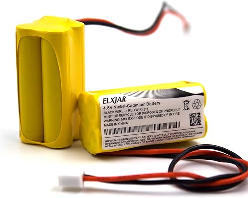 Vista 7 de elxjar Paquete de 2 baterías de repuesto para 4.8 V 350 mAh AAA Ni-CD para 48H465 Lumapro 6CGL4 6CGL3 Señal de salida UNITECH C14 ELSC-17923 2472948