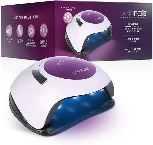 Professional LED Gel Nail Lamp - 120W Fast Curing for Salon-Quality Nails at Home