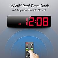 Vista 5 de Reloj de pared con pantalla LED grande de 15" para gimnasio Entrenamiento de intervalos en el gimnasio Cuenta regresiva y progresiva