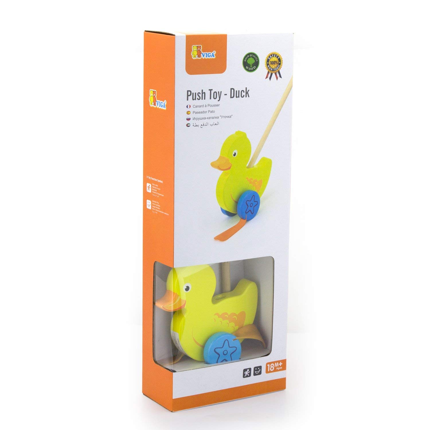 Viga Zabawki - 50961 - Zabawka Push - Kaczka