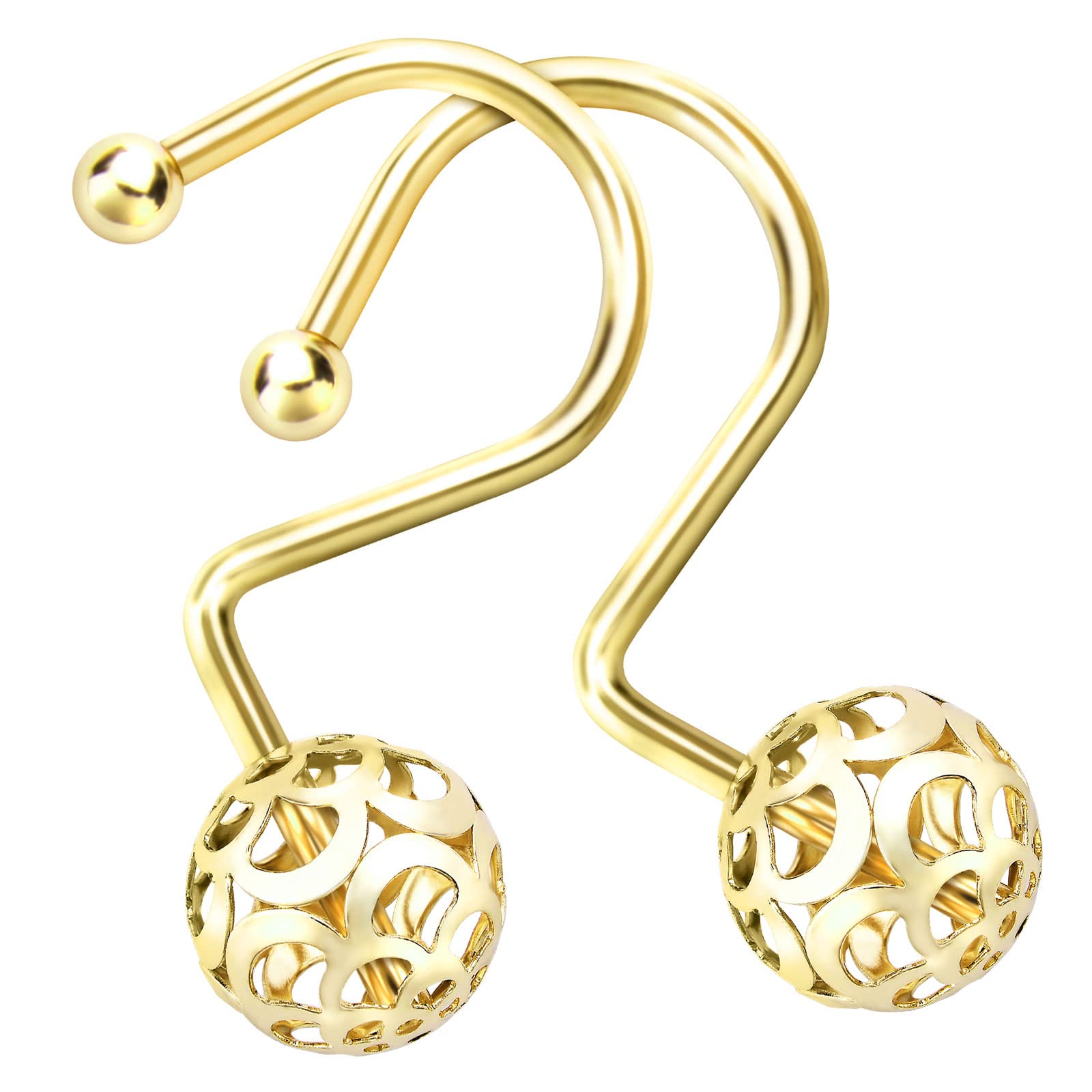 Gold Shower Hooks - Elegant Bathroom Accessories -1