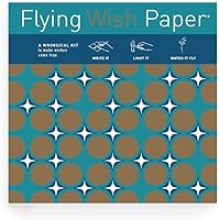 Vista 1 de Flying Wish Paper - Envoltura navideña, obra de arte original - Write it, Light it & Watch it Fly Kit grande, 7" x 7
