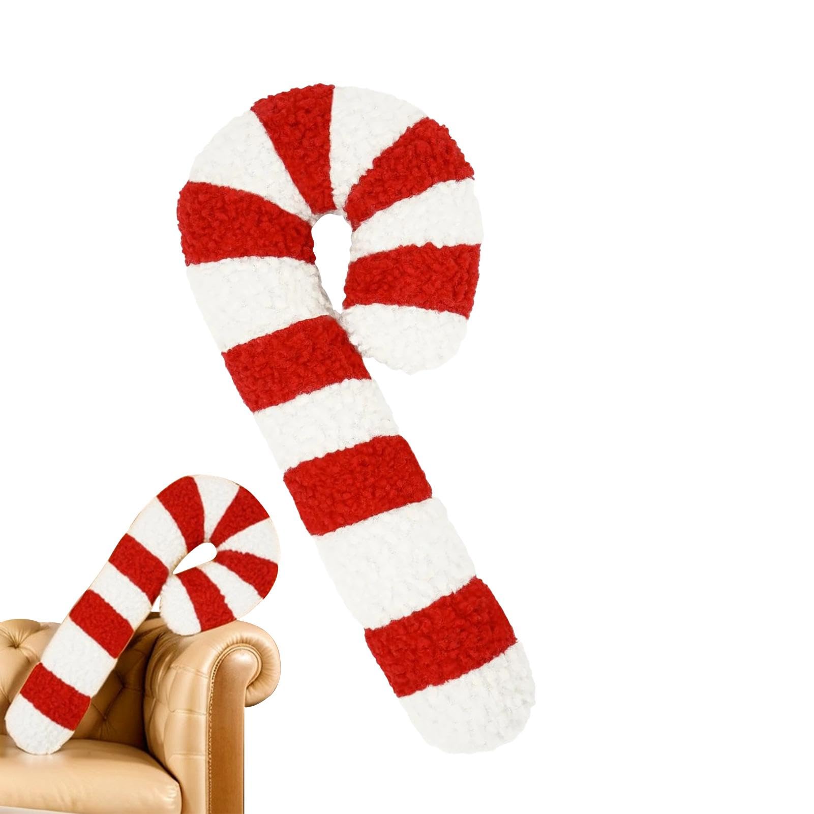 Amazon｜Candy Cane クッション、ぬいぐるみ クッション | クリスマス