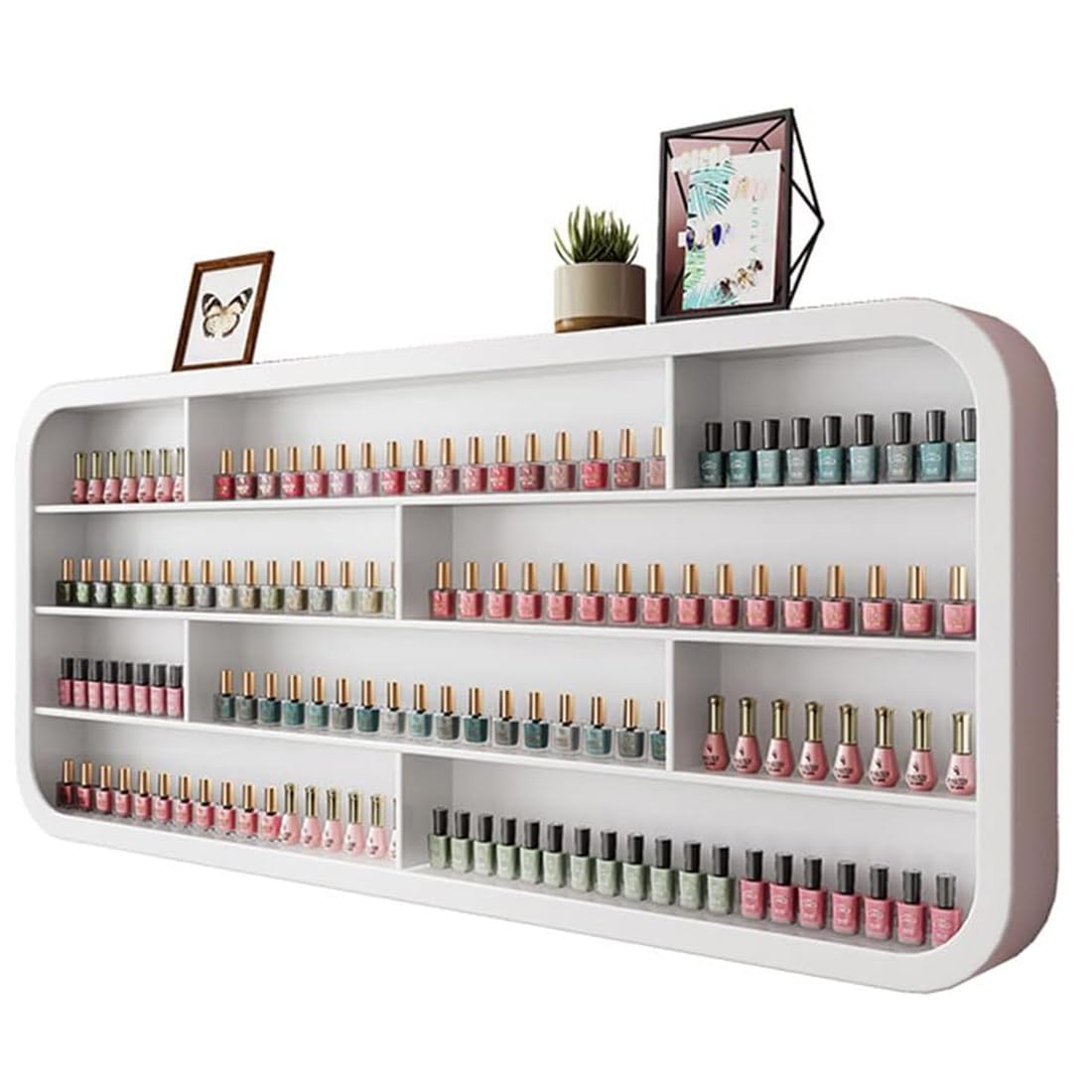 Rangement mural vernis à ongles pour éviter le désordre sur la coiffeuse de chambre