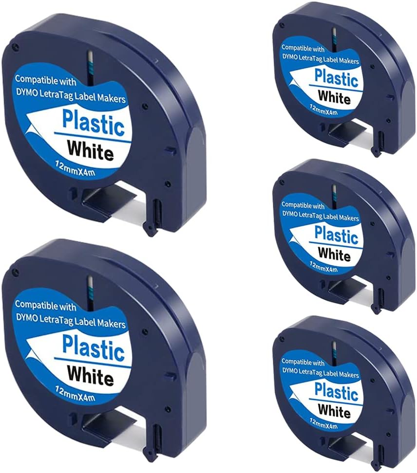5Pack Compatible with Dymo Letratag Refills 91201 91331