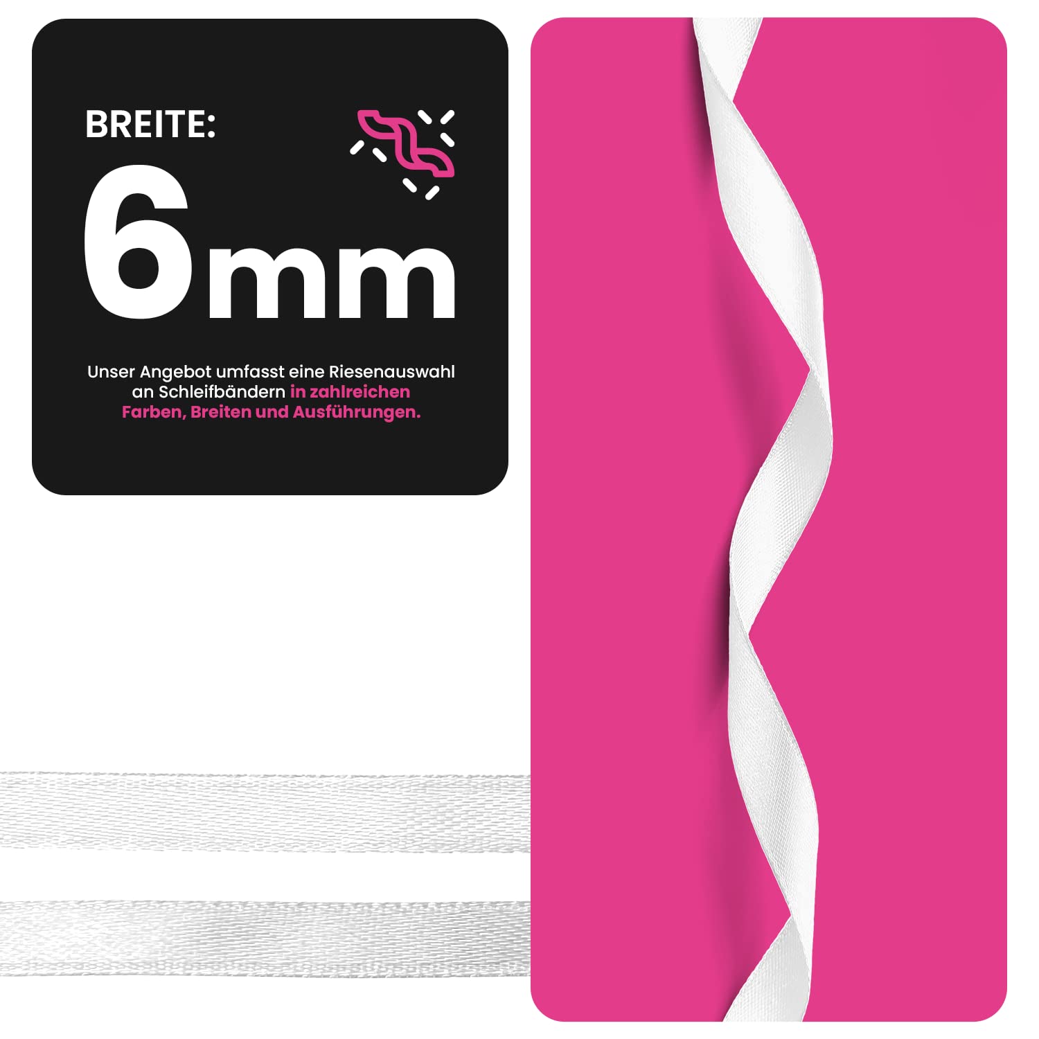 Netuno Nastro Di Raso Blu 6 Mm X 32 M – Satinato Lucido Per Regali E Decorazioni Fai Da Te