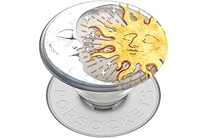 PopSockets Plant-Based Phone Grip with Eco-Friendly Marble Grip - Sun and Moon