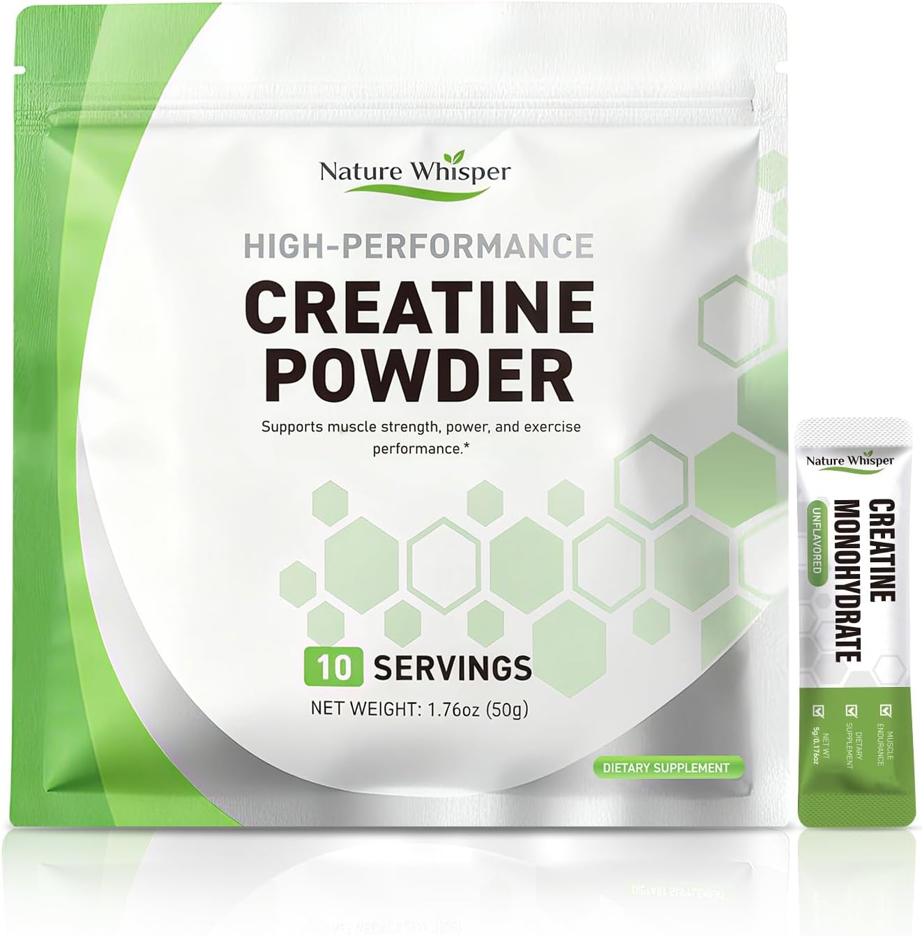 Creatine Monohydrate Powder Travel Packs,...