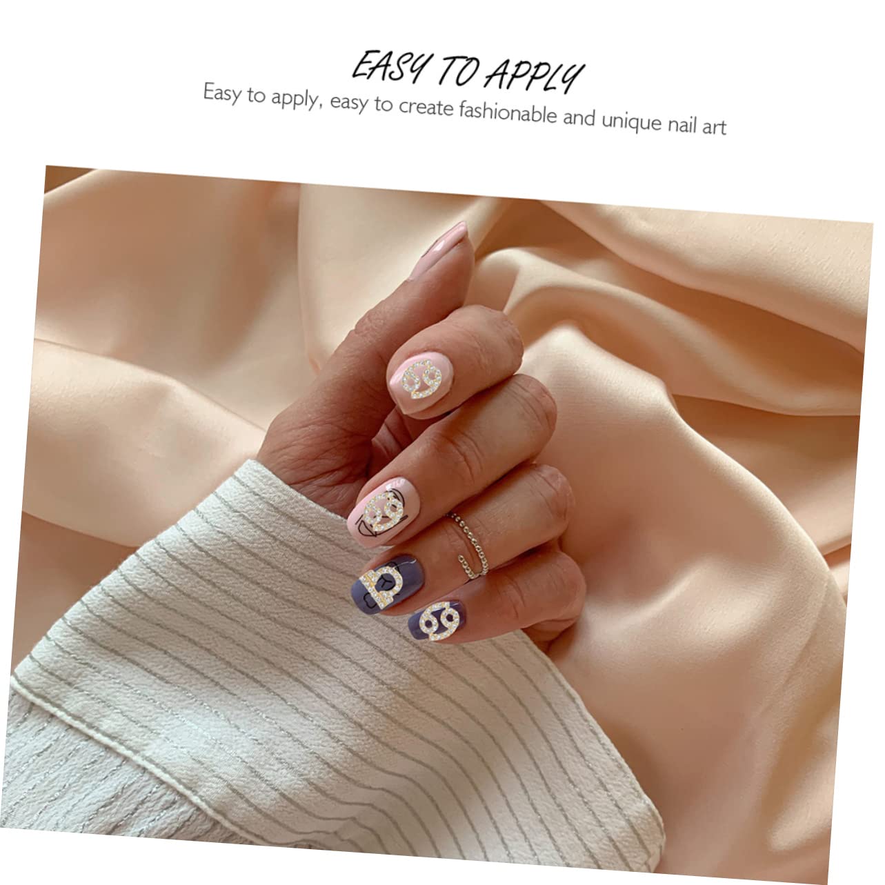 minkissy 4 Set di 12 Ciondoli per Nail Art con Strass Decorazioni per Unghie Ornamenti per Manicure per Donne Pezzi * 4