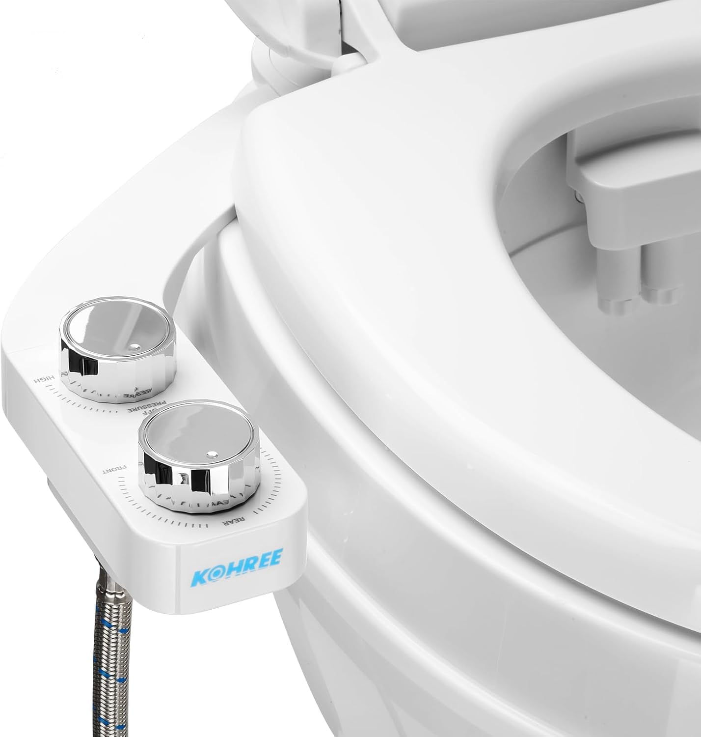 Kohree RV Bidet for Camper RV Toilet, Non Electric Bidet Attachment for RV Toilet Seat with Water Pressure Controls, Retractable Self-Cleaning Dual Nozzles & Modes for Rear and Feminine Wash