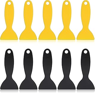 10 Pcs Plastic Scraper,Plastic Spatula Paint Scrapers Flexible Resin Scraper Putty Knife Air Bubble Remover Sticker Installation Tool for 3D Printing Resin Removal,Spackling,Patching,Decal,Wallpaper