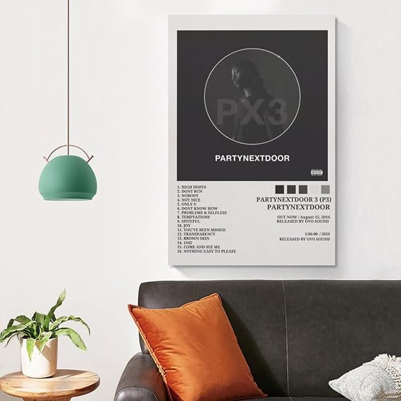 PARTYNEXTDOOR 2 Posters & Prints on Canvas Wall Art Poster for Room Decor Unframe:12x18inch(30x45cm)