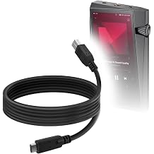 BoxWave Cable Compatible with Astell & Kern SR35 - DirectSync - USB B to USB 3.1 Type C, USB B to C Sync Cable - 6ft - Black