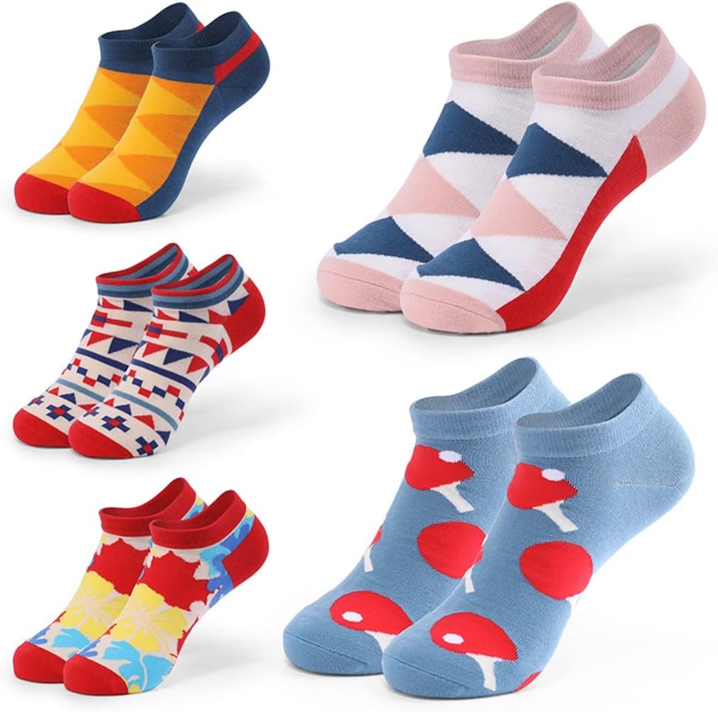 10 Pairs Men's Socks Large Size Cotton Breathable Sweat-Absorbent Shallow Mouth Boat Colorful Socks