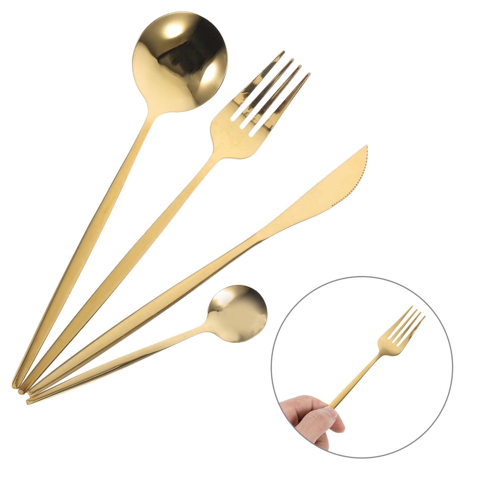 6 set Posate Acciaio Resistenti Vintage per Bistecca e Buffet Posate Western Food con Manici Ergonomici e Design Moderno per Occasioni Speciali