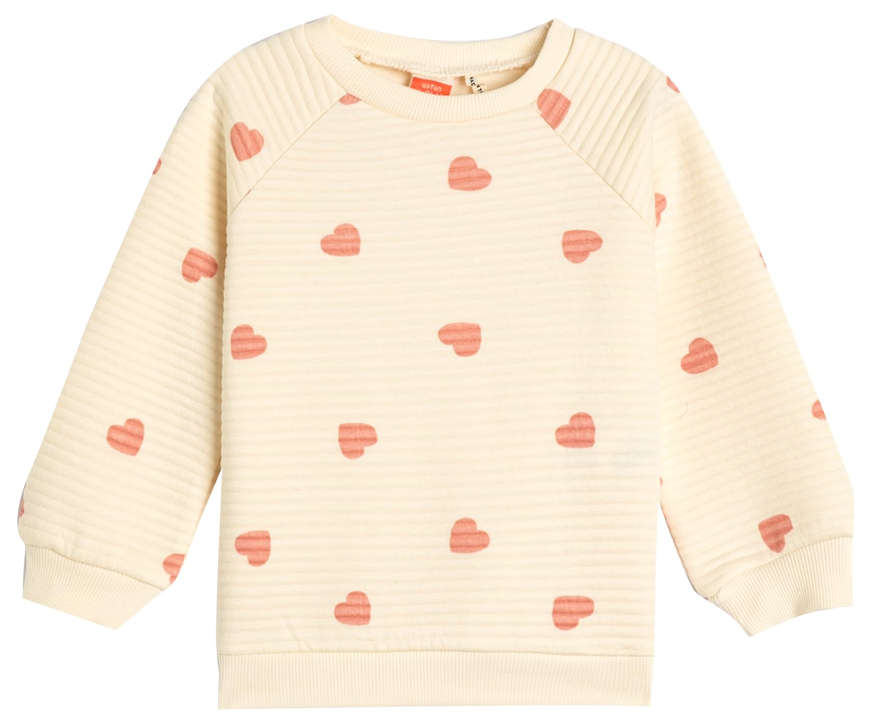 Sweatshirt Pamuklu Kalpli Bisiklet Yaka Sweatshirt Pamuklu Kalpli Bisiklet Yaka Kız bebek