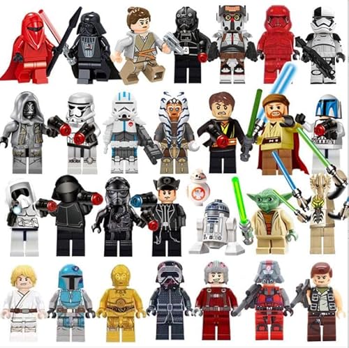 Preisvergleich Produktbild Mini-Figuren Adventskalender-Sammelfigur 29-teiliges Set Serie Custom Collectible Minifigur Kompatibel mit Lego Star Wars Jedi Master-Heimkehrgeschenk