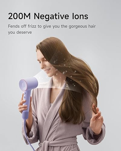 Miniatura 3 de Laifen Secador de pelo SE 2, secador de pelo iónico negativo de 200 millones con modo infantil y motor sin escobillas de 108,000 RPM, potente secado