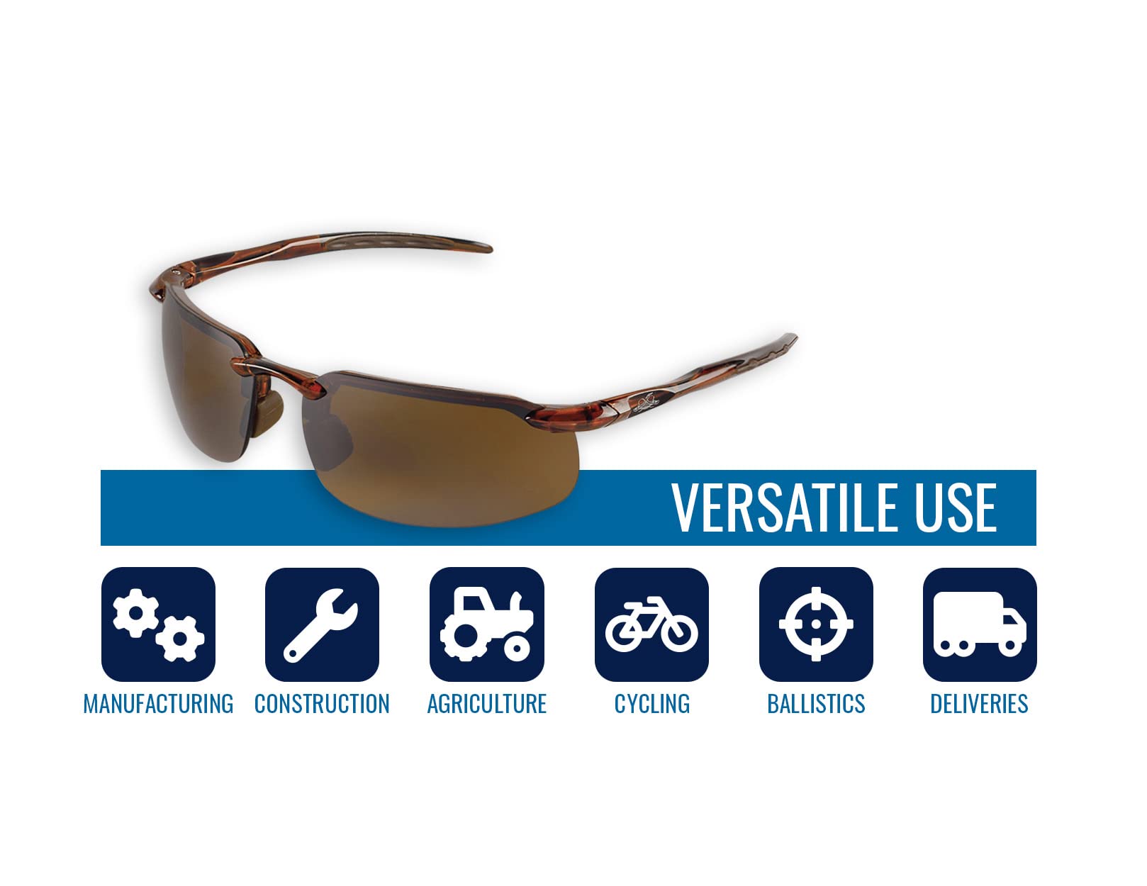 Bullhead Safety Gogle ochronne Betta z powłoką odporną na zarysowania i ochroną przed promieniowaniem UV Okulary ochronne z poliwęglanu