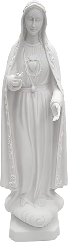 Miniatura 1 de Figura de escultura de estatua religiosa católica italiana de Nuestra Señora de Fátima María de 24 pulgadas, colección Vittoria hecha en Italia