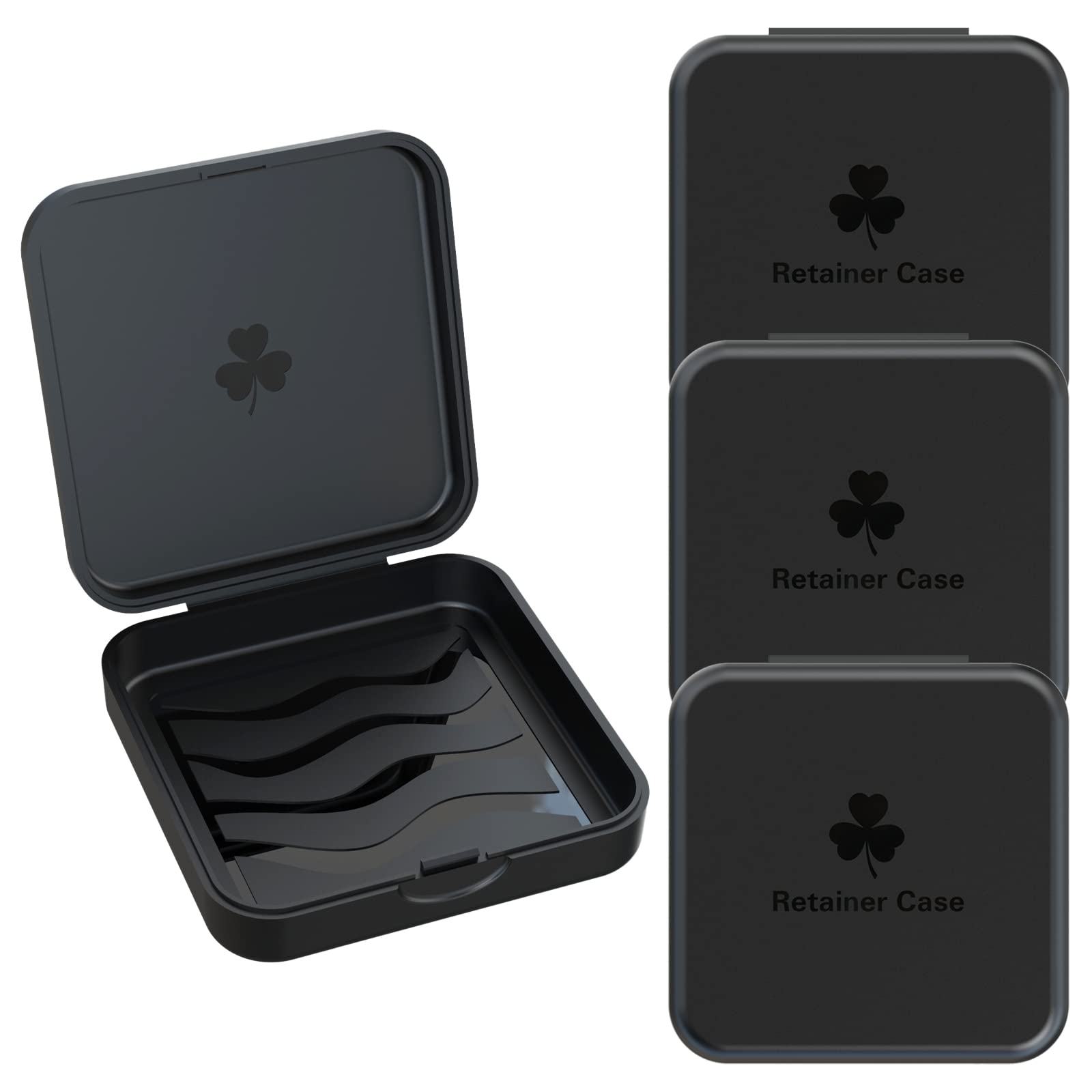 ARGOMAX Scatola per parentesi graffe, scatola Dento Box per binari (anche per guida a scricchiolio), 4 pezzi KFO Box (Nero).