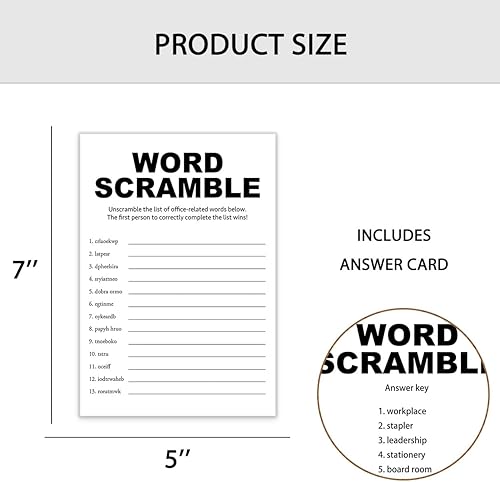 Miniatura 2 de QZCYU Juegos para romper el hielo de fiesta de oficina, juegos para el trabajo en equipo, cartas de juego de fiesta de Word Scramble - 20 piezas de