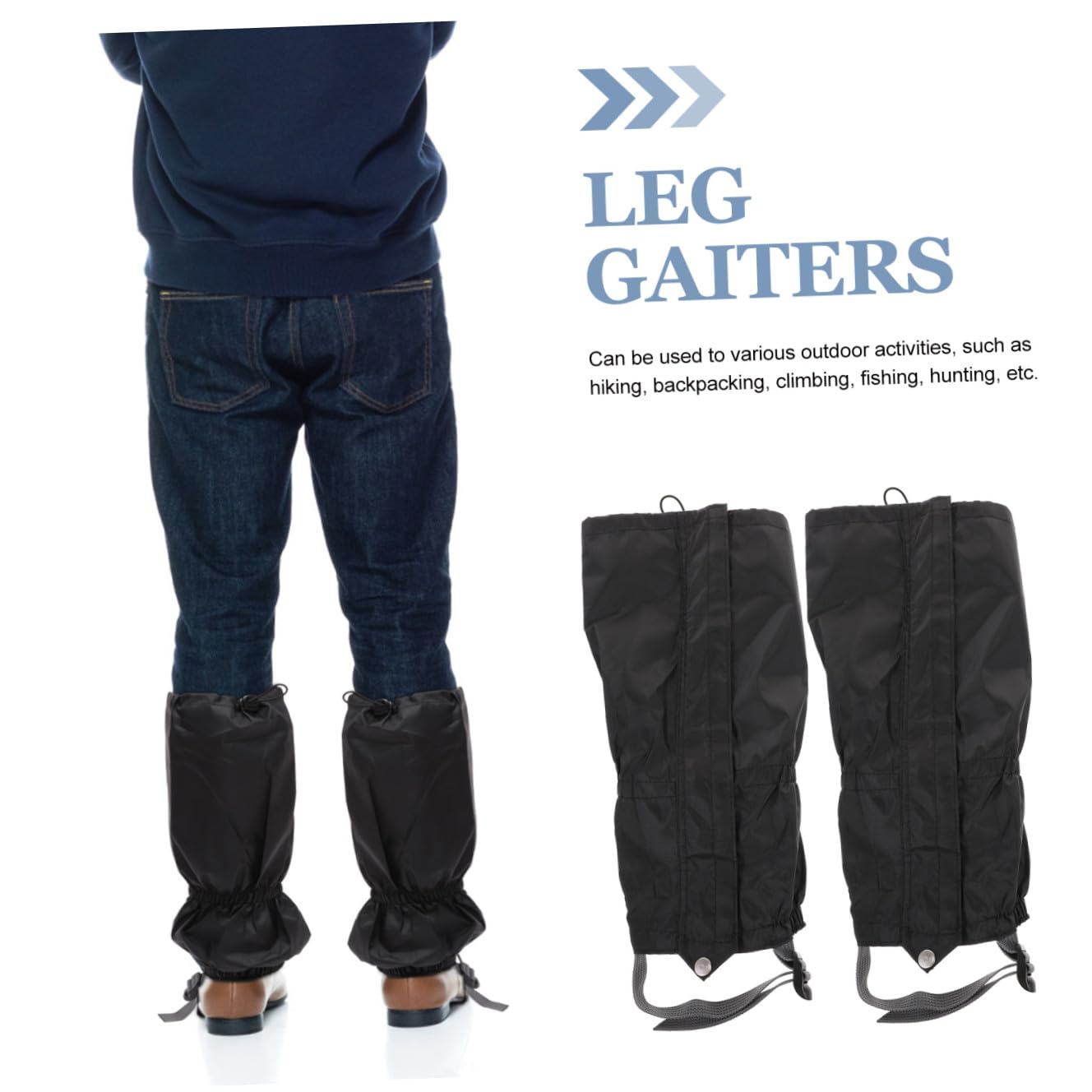 Sosoport 6pièces Guêtres De Randonnée Réglables Et Imperméables des Jambes pour Activités Extérieures Accessoire pour Camping Et Trekking