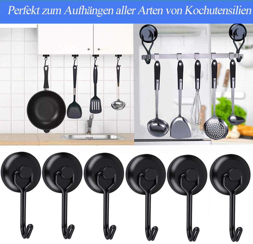 Gancio Magnetico Forte Gancio Magnetico Per Frigorifero Gancio Magnetico Girevole Al Neodimio Nero Ganci Magnetici Magnetici Per Strofinacci Da Cucina 90922266 - Foto 9