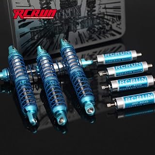 Hockus Accessories 4 pcs Negative Pressure Type Metal Shock Absorber for 1:10 Scale Remote Control Crawler car scx10 4wd D90 cc01 trx4 tf2 - (Color: 123mm 4pcs)