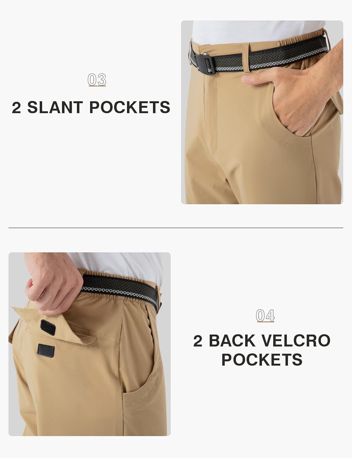 TBMPOY Men's Hiking Pants Lightweight 6 Cargo Pockets Quick Dry Water Resistant Outdoor Travel Work Fishing - Image 6