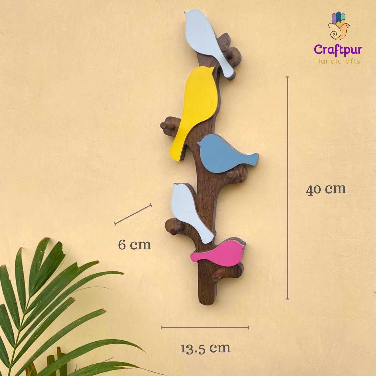 Stylish Wooden Key Holder - 5 Hooks, FREE SHIPPING -2 Stylish Wooden Key Holder - 5 Hooks, FREE SHIPPING -2