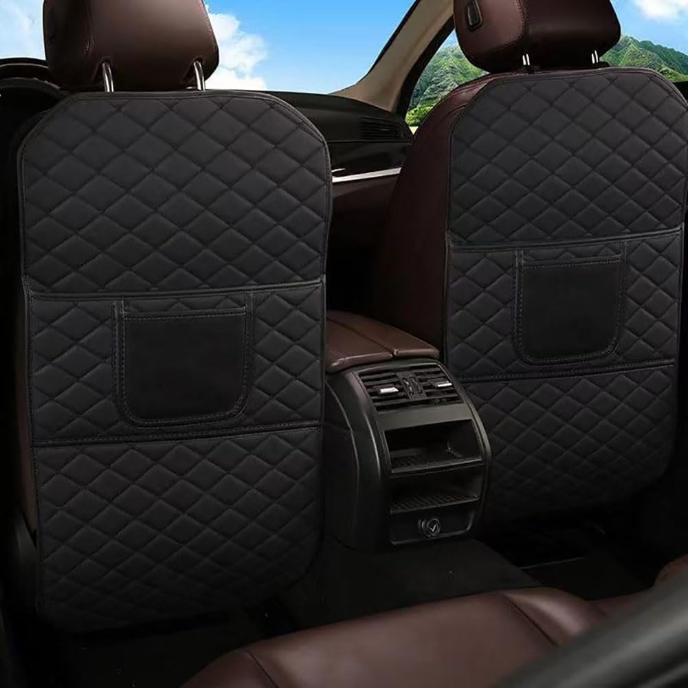 2 szt. Mata ochronna na oparcie fotela samochodowego do Benz BClass/BKlasse MPV W245 / Hatchback W242 W246 W247, skórzana podkładka na siedzenie, tylna osłona, ochraniacz PU, ochrona
