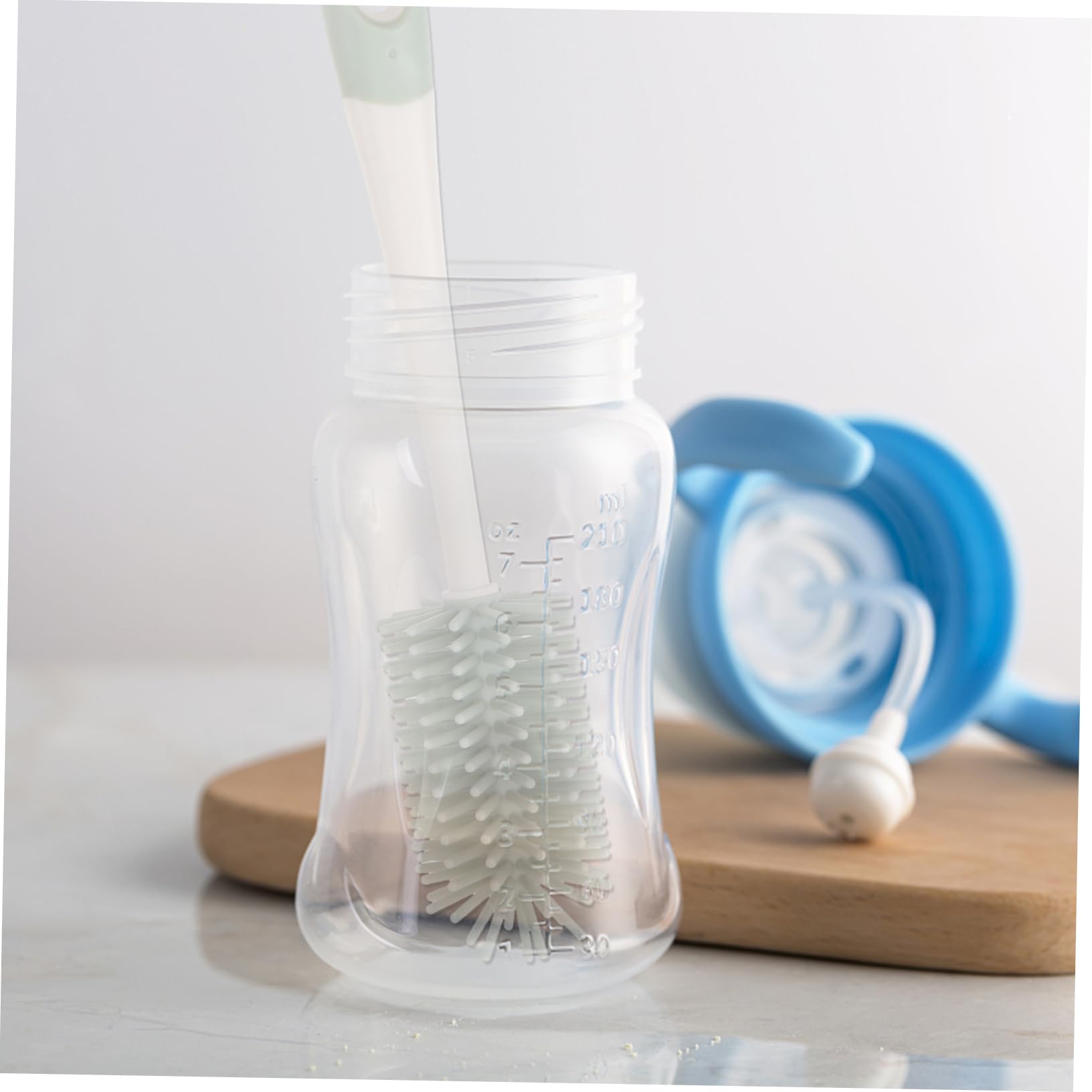 UPKOCH 2pezzi Spazzole Silicone Per La e Bottiglie Rotazione Bristle Per Rimuovere Macchie