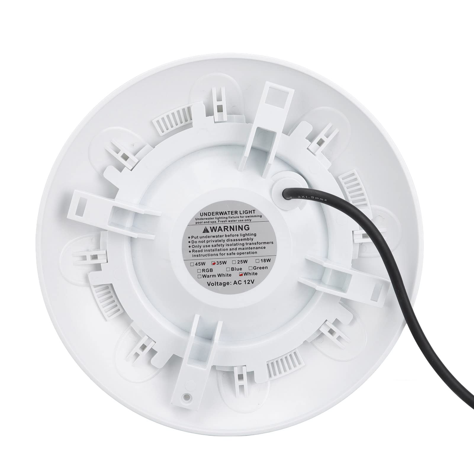 SIXRUN 35W LED-Unterwasserleuchten IP68 Wasserdichtes Weißlicht Poolbirne für Schwimmbäder, Heimaquarien, Springbrunnen, Teiche