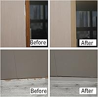 Vista 7 de Tira de transición autoadhesiva de 3.2 pies, tiras de cubierta de piso, transiciones de piso, tira de piso laminada, tira divisora plana de PVC