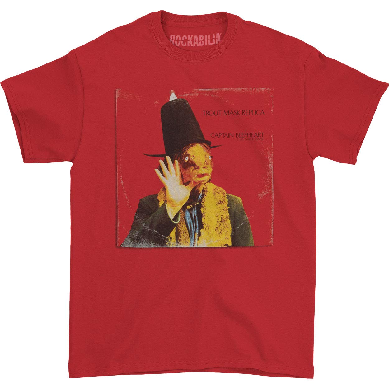Captain Beefheart Men's Capt. Beefheart Trout Mask Replica T-Shirt Red